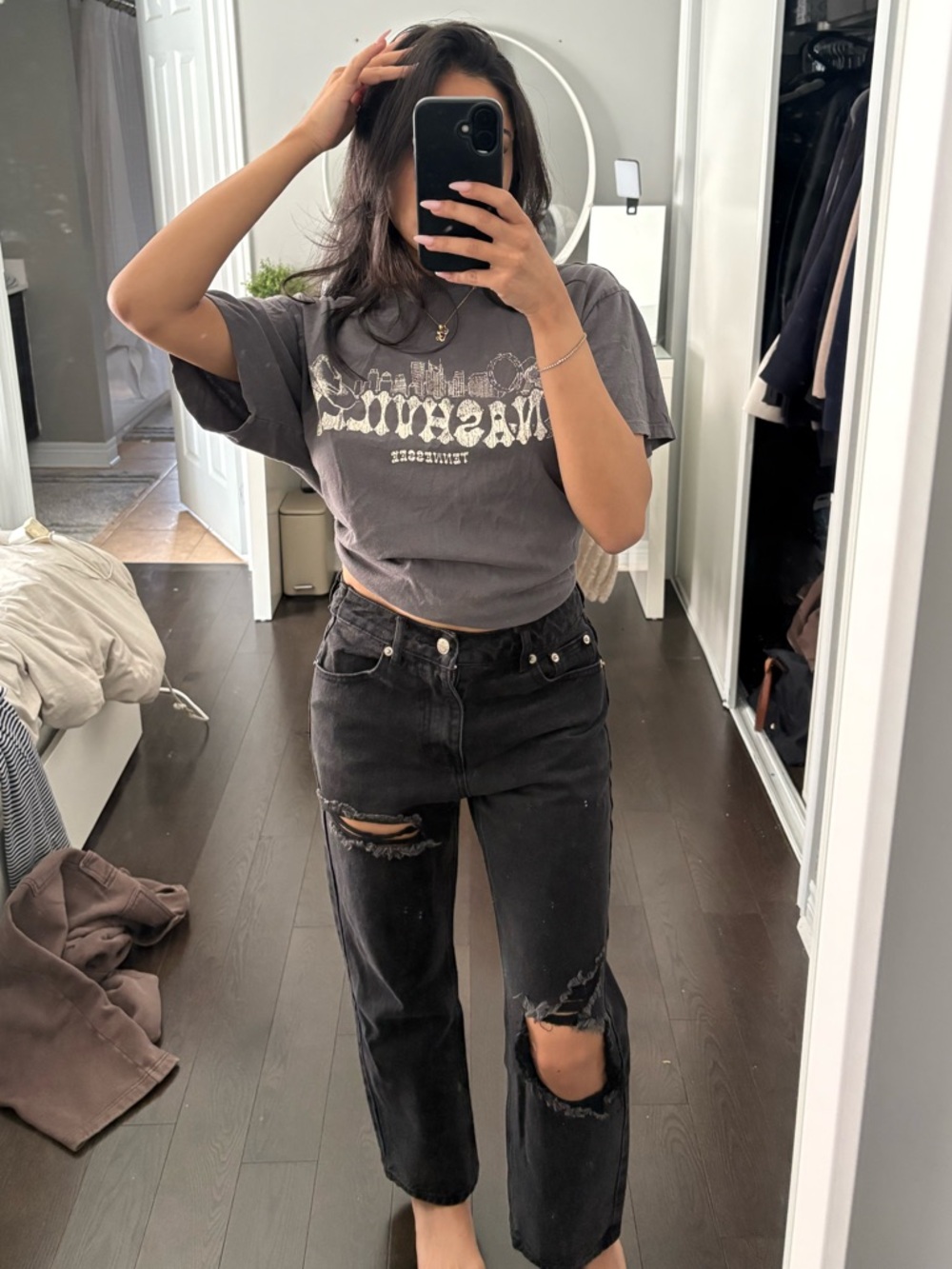 ADIKA ‘Andor’ Distressed Black Denim Jeans